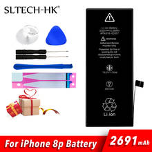 Lithium Battery For iPhone 8 Plus Replacement Batteries Internal Phone Bateria 2691mAh + Repair tools 2024 - buy cheap