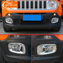 Front Fog Lights Cover Fit for Jeep Renegade 2015 - 2020 Front Fog Light Lamp Foglight Sticker Cover Trim ABS Car Styling 2024 - buy cheap