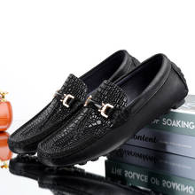 Man Casual Shoes 2022 Luxury Loafers Comfortable Fashion Genuine Leather Men's Shoes Crocodile Pattern High Quality Dress Flats 2024 - buy cheap