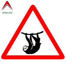 Aliauto Warning Car Sticker Creative Animal Slow Hanging Sloth Decal PVC for Kia Ceed Seat Ibiza Passat Kia Sportage,14cm*12cm 2024 - buy cheap