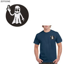 Zotoone emblema redondo fantasma de remendo, para roupas em jeans, adesivo diy, aplique bordado, para crianças, pressão térmica, g 2024 - compre barato