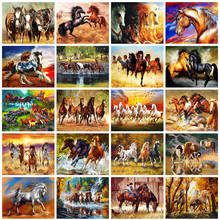 Full Square/Round Drill Diamond Painting Horse 5D DIY Diamond Embroidery Cross Stitch Animals Rhinestone Mosaic Home Decor 2024 - buy cheap