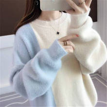 2020 Autumn Winter Women Knitted Korean Casual Ladies Pure Cashmere Sweater Short Sweater Loose Knit Bottoming Shirt 2024 - buy cheap