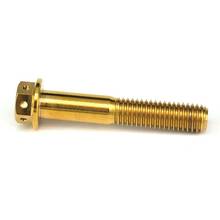 LOT4 M8 Pitch 1.25 Length 45mm Golden GR5 Titanium Motorcycle Flange Screw Bolts Hex Concave Head Hollow 2024 - buy cheap