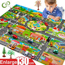 Carrinho de brinquedo para crianças, mapa de estacionamento para crianças, 130x100cm, plano de escalada, brinquedos para crianças, mapa de estacionamento da cidade, versão em inglês, gyh 2024 - compre barato