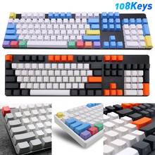 108 pçs/set pbt cor combinando luz-prova mecânica teclado keycap substituição conveniente criativo e original 2024 - compre barato