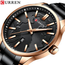 CURREN-Reloj de pulsera de acero inoxidable para hombre, cronógrafo de cuarzo con esfera de diseño creativo, informal, a la moda, Masculino 2024 - compra barato