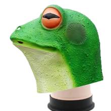 Realistic Rubber Animal Pepe Frog Latex Mask Comic Frog Troll Face Meme Halloween Mask 2024 - buy cheap