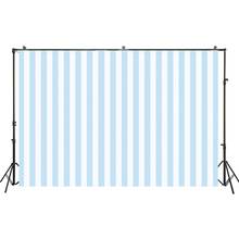 HUAYI-Fondo de fotografía a rayas azules para niños, vinilo para fiesta de cumpleaños, sesión fotográfica, estudio fotográfico, W-130 2024 - compra barato