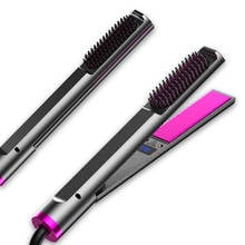 Professional 3 in 1 Flat Iron Hair Straightener and Curler Electric Hot Comb Fast Heating Hair Straightening Brush 2024 - buy cheap