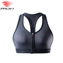 RION Women Zipper Push Up Sports Bra Vest Shockproof Gym Bras Underwear Fitness Athletic Running Yoga Sports Crop Tops 2024 - buy cheap