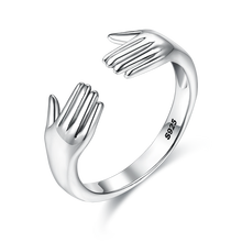 SILVERHOO-Anillo de Plata de Ley 925 para mujer, joyería fina de alta calidad con ambas manos, anillos femeninos, regalo más vendido 2024 - compra barato