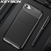 Keysion-capa de silicone para celular à prova de choque., proteção traseira, em fibra de carbono para iphone se 2020, 11 pro max, xr, xs max, 8, 7, 6 plus. 2024 - compre barato