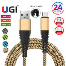 UGI-Cable de carga rápida tipo C, USB C, Micro USB, cargador trenzado de nailon para Android, tableta, transferencia de datos, teléfono para Samsung y Xiaomi 2024 - compra barato