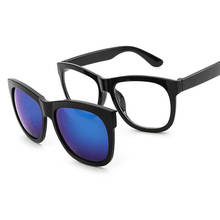 magnet Clip on Sunglasses clip on glasses square Lens Men Women mirror clip Sun Glasses Night Vision Driving de sol 2024 - buy cheap