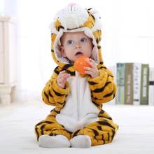 Baby Girl Clothes Animal Hooded Inflant Rompers Tiger Unicorn Fox Costume For Kids Newbron Jumpsuit Winter Boys Outfits Overalls 2024 - buy cheap