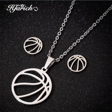 Hfarich Trendy Basketball Necklaces For Men Stainless Steel Gold Long Chain Necklace Women Unisex Jewelry Lovers Gift 2024 - buy cheap