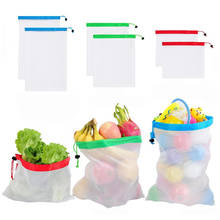 3 size reusable produce bag washable bags for grocery shopping storage vegetable fruit organizer pouch sundries storage bag 2024 - buy cheap