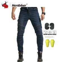 Duhan-calça jeans masculina para motocicleta, casual, motocross, off-road, proteção para o joelho 2024 - compre barato
