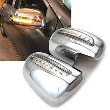 For Toyota Corolla 2008 2009 2010 2011 ABS Chrome Side Rearview Mirror Cover With LED Lamp Car Accessories 2024 - buy cheap