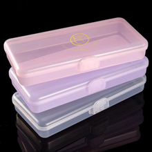 Rectangle Nail Art Storage Box Tweezers Cuticle Pusher Brushes Cleaning Cotton Pads Plastic Empty Case Manicure Container Tools 2024 - buy cheap
