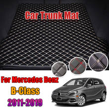 Leather Car Trunk Mat Carpet Tail Benz Cargo Liner For Mercedes Benz B Class 2011-2019 Trunk Boot Mat Rear Benz W246 Liners Pad 2024 - buy cheap