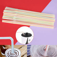 Pajitas Multicolor de plástico largas y flexibles para beber, pajitas para fiesta, bodas, herramienta para Bar, zumo, a rayas, 100 piezas 2024 - compra barato