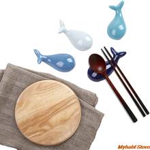 Chopsticks Holder Cute Whale Shape Ceramic Chopsticks  Spoon Stand Rack Rest Kitchen Tableware Decoration Pens Holder Ornaments 2024 - buy cheap