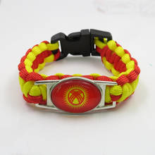 Bracelete do infinito amor do kirguistão, artesanal, bandeira do bracelete e pulseira de corda de couro, para mulheres e homens, joias 2024 - compre barato