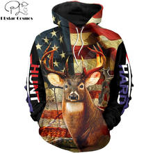 Beautiful Deer Hunting US Flag 3D Printed Unisex Deluxe Hoodie Men Sweatshirt Zip Pullover Casual Jacket Tracksuit KJ0291 2024 - buy cheap