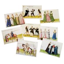 16pcs/lot Vintage Ancient Human's Life Postcard Fashion Gift Wish Card Postcard Birthday Greeting Card Classical Greeting Cards 2024 - buy cheap