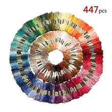 447 Pcs/Set DIY Cross Stitch Threads Hand Embroidery Floss Skeins Full Range Of Colors Friendship Bracelets Floss Crafts Floss 2024 - buy cheap