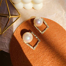 New Trendy Elegant Simulated Pearl Earrings Stud Pearl Earrings Statement Earrings For Wedding Party Gift Jewelry 2024 - buy cheap