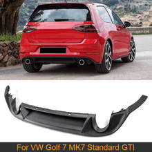 Black PP Car Rear Bumper Diffuser Lip Spoiler For Volkswagen VW Golf 7 MK7 Standard and GTI 2017 2018 Rear Bumper Diffuser 2024 - buy cheap