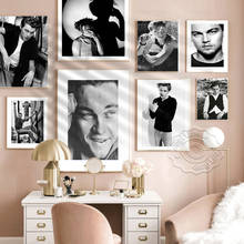 Póster Artístico Vintage de Leonardo Dicaprio, impresiones artísticas de retrato en blanco y negro de Leonardo, imagen de pared de estrella de película, colección de fanáticos 2024 - compra barato