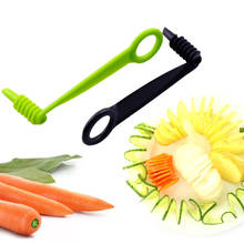 Fatiador manual de plástico, legumes, espiral, faca de batata, cenoura, pepino, salada, picador de parafuso fácil, cortador, espiralizador, ferramentas de cozinha 2024 - compre barato