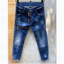 Jeans Pants Design Cool Top Jeans Men Slim Jeans Denim Trousers Blue Hole Pants Jeans For Men  9105-1 2024 - buy cheap