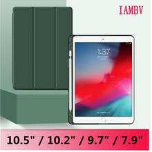 For iPad Pro 10.5 inch Air 3 Case new 9.7 inch Air1 Air2 with Pencil Holder Case Cover PU Leather for iPad 10.2 inch mini 4 5 2024 - buy cheap