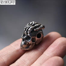 Vintage 925 Silver Skull  Guru Bead Sterling Silver Tibetan Mala's Guru Three-way Bead Skeleton Hand Bead 2024 - buy cheap