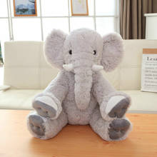 Elefante de pelúcia para bebês, brinquedo de pelúcia, travesseiro macio para crianças, boneco de pelúcia 2024 - compre barato