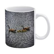 To Edge-taza blanca de cerámica divertida para café, té y leche, tazas de ganso canadiense, Honda, Golling, pájaro, Arte Fino, dorado brillante, 11oz 2024 - compra barato