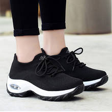 Women Running Shoes Height Increasing Trainers Air Cushion Breathable Socks Sneakers Zapatillas Mujer Deportiva 2024 - buy cheap