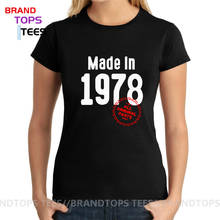 Amazing Vintage 1978 T Shirt women 70s Summer Costume Retro Born in 1978 T-shirt Team Birthday Party Gift Lady Slim fit Tee Tops 2024 - buy cheap