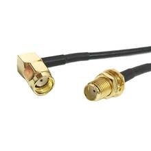 Conector hembra SMA a conector macho a RP-SMA, adaptador de ángulo recto (pin hembra) RG174 de 20CM y 8 ", envío rápido, novedad, 1 unidad 2024 - compra barato