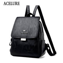 ACELURE Fashion Backpack Women 2020 New Anti Theft Backpack Female High Quality PU Leather Backpack School Women Backpack 2024 - buy cheap