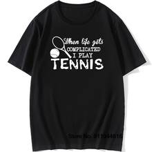 I Love Play Tennis T-Shirt Men Clothes Gift Cotton Short Sleeve Normal Funny T Shirt Graphic Harajuku Retro 2024 - buy cheap