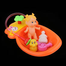 Mini Dolls Pretend Play Toy - Plastic Mini Bathtub Milk Bottle And Baby Dolls Model For Mel-Chan Doll 2024 - buy cheap