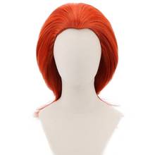 Peruca macio para cosplay, peruca longa, marrom, branca e vermelha, cabelo sintético, para mulheres, traje de festa para halloween 2024 - compre barato