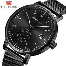 MINI FOCUS Men Watch Top Luxury Brand Waterproof Mesh Strap Man Business Quartz  Watches Fashion Black Clock relogio masculino 2024 - buy cheap
