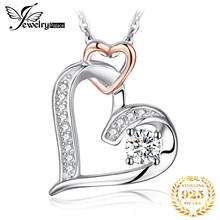 Jewelry Palace Heart Love Rose Gold 925 Sterling Silver Simulated Diamond Pendant Necklace for Women Fashion Jewelry No Chain 2024 - buy cheap